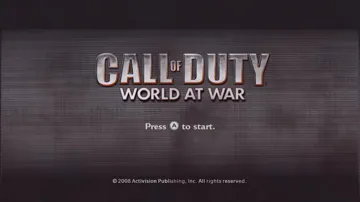 Call of Duty- World at War screen shot title